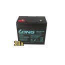 18x USV Akku WPL55-12N 12V 55Ah
