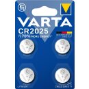 Varta CR2025 3V Lithium Knopfzelle - 4er Blister