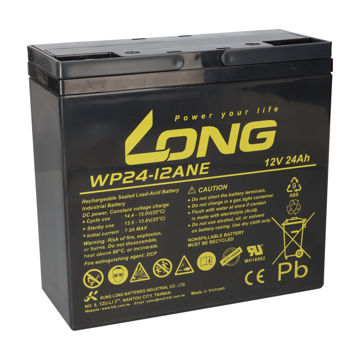 Kung Long WP24-12ANE 12V 24Ah AGM Bleibatterie