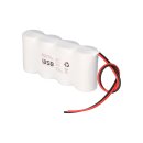 Akkupack 4,8V 4500mAh 4,5Ah Ni-Cd F1x4 Notlicht Notbeleuchtung Notlampe Notleuchte