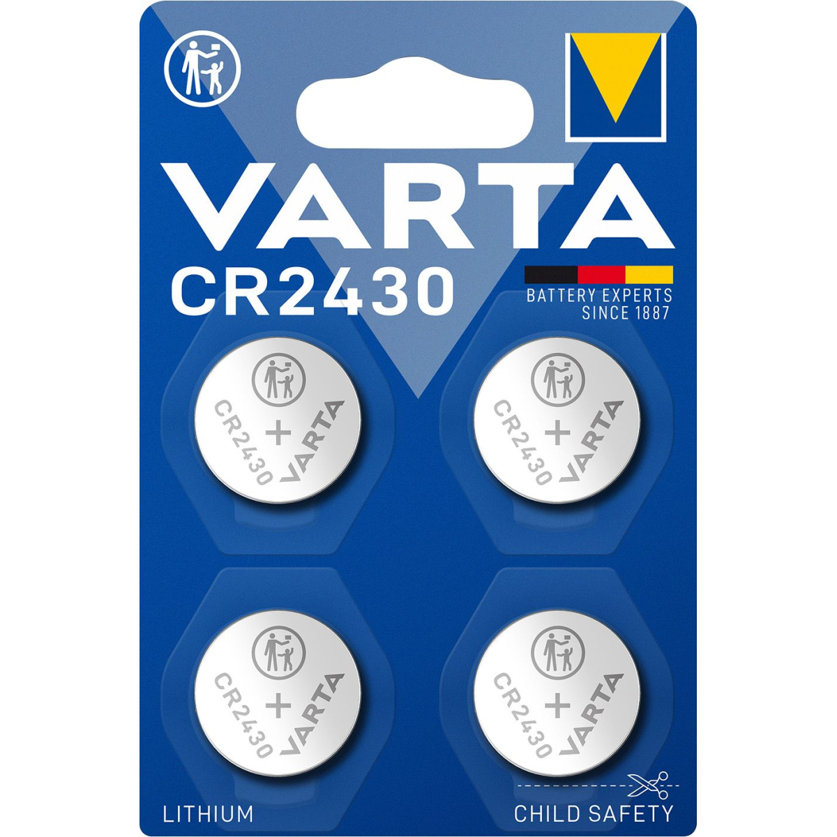Varta CR2430 3V Lithium Knopfzelle - 4er Blister
