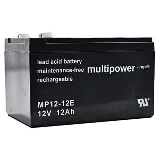 Multipower Blei-Akku MP12-12E 12V 12Ah, Faston 6,3