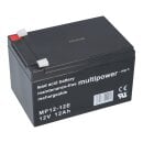Multipower Blei-Akku MP12-12E 12V 12Ah, Faston 6,3