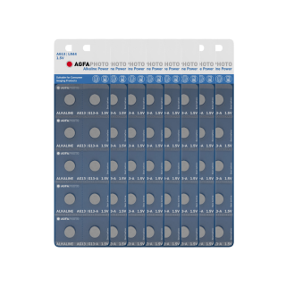 80x AGFAPHOTO Batterie Alkaline LR44 V13GA 1,5V im 10er Blister