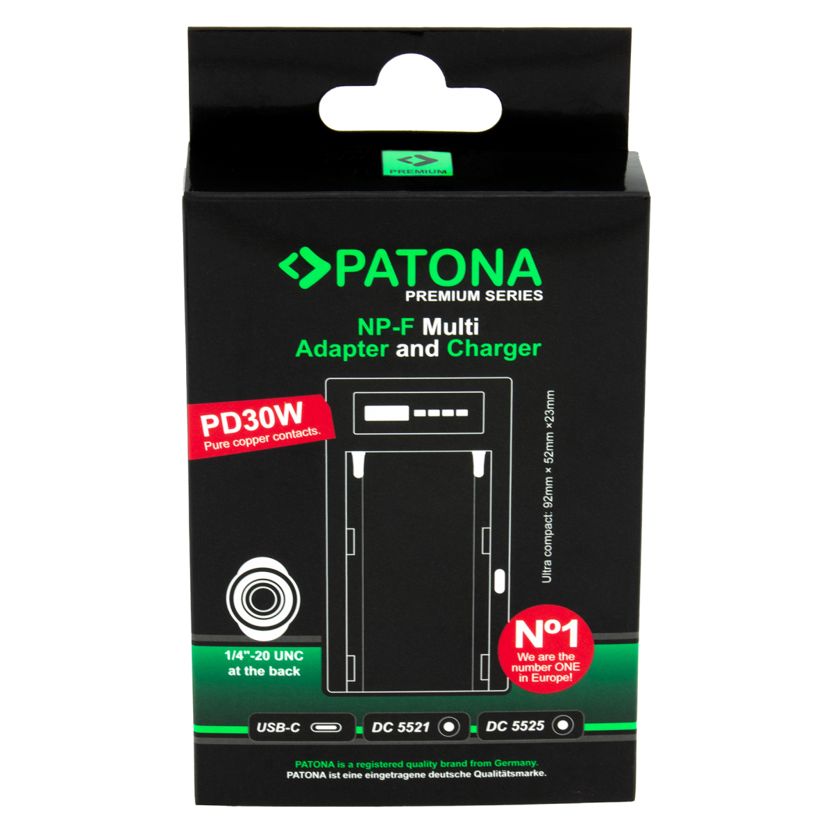 Premium Multi Adapter & Ladegerät f. Sony NP-F Serie PD30W