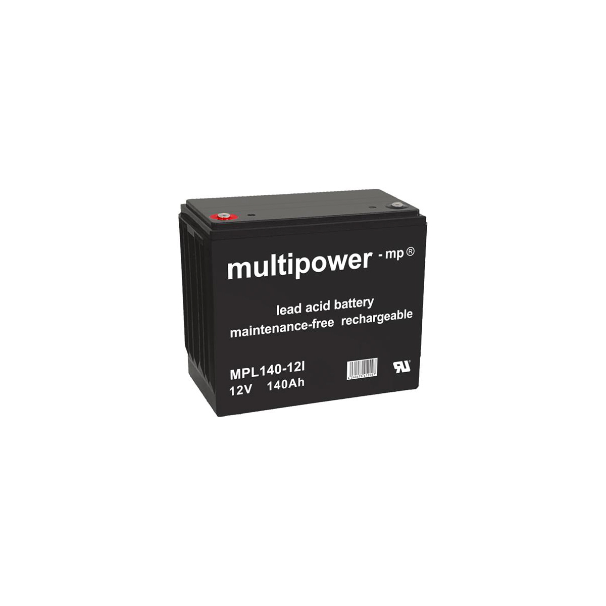 Multipower Blei-Akku MPL140-12I, AGM, Longlife, M6 Innengewinde