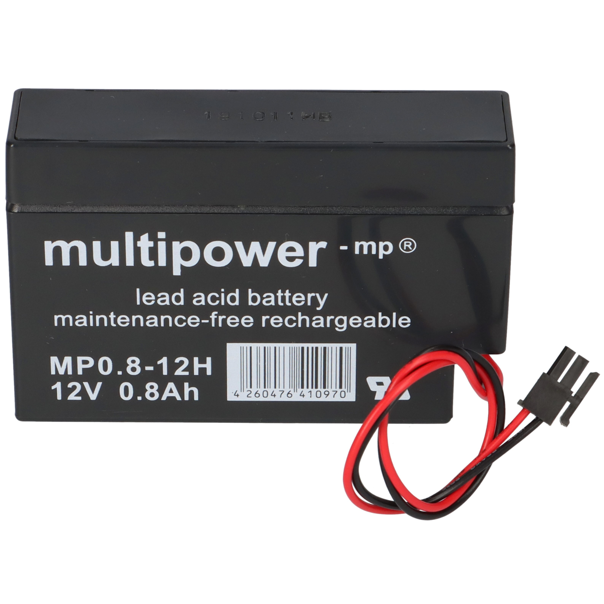 Multipower Blei-Akku MP0,8-12H Pb 12V 0,8Ah Heim und Haus Stecker