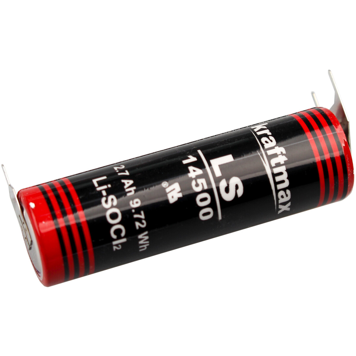 Kraftmax ER14505 3,6V 2,7Ah AA Li-SOCl₂ – 3 Printpins ++/-