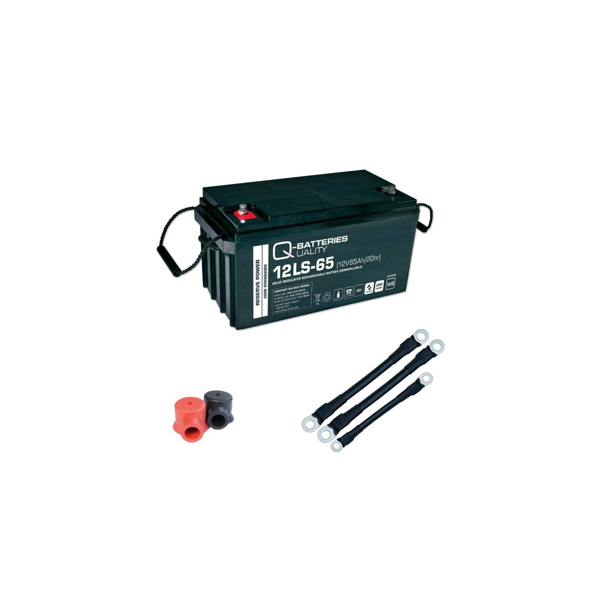 USV-Akku Q-Batteries 216V-Anlage 18 x 12LS-65 für Sicherheitsbeleuchtung Inkl. Zubehör