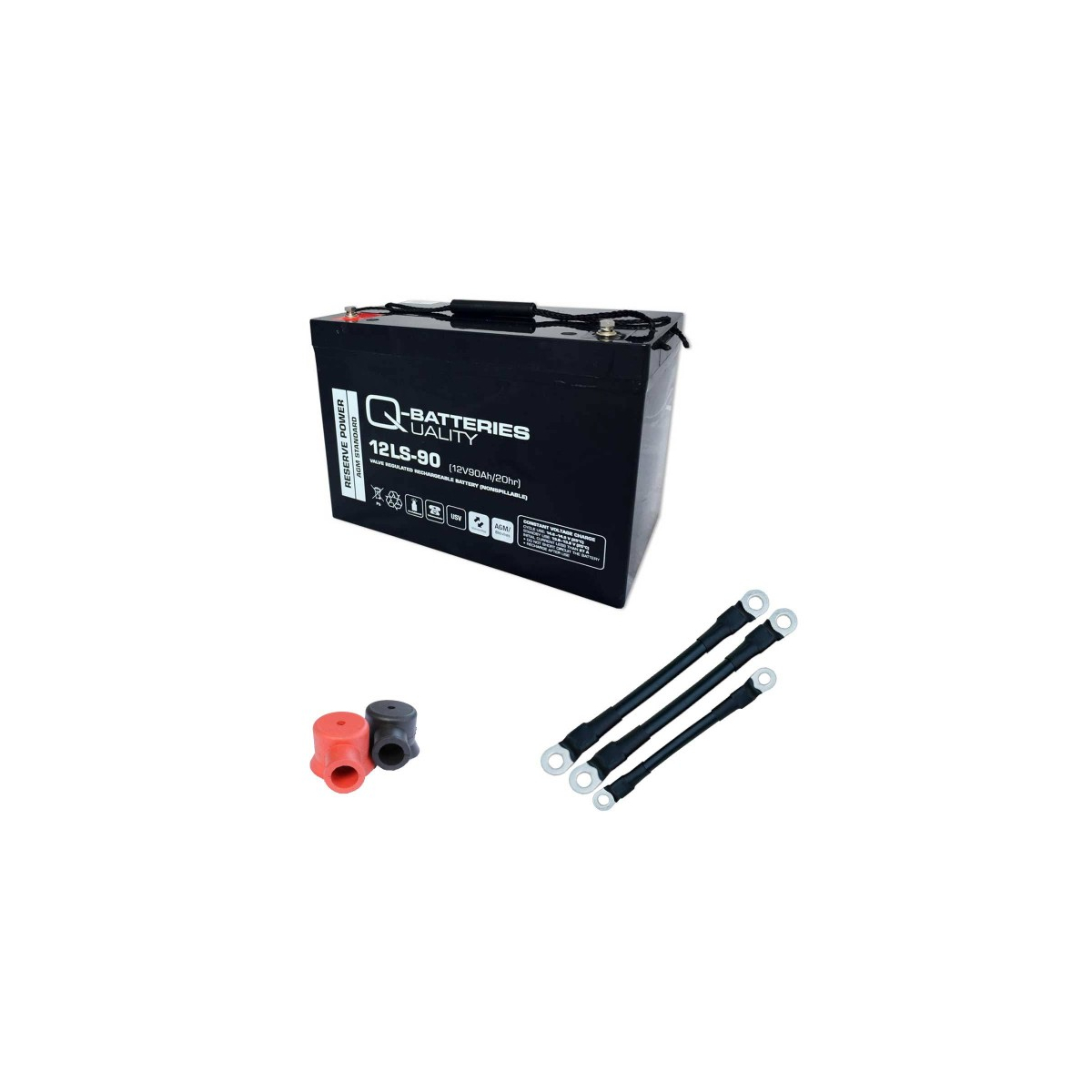 USV-Akku Q-Batteries 216V-Anlage 18 x 12LS-90 für Sicherheitsbeleuchtung Inkl. Zubehör