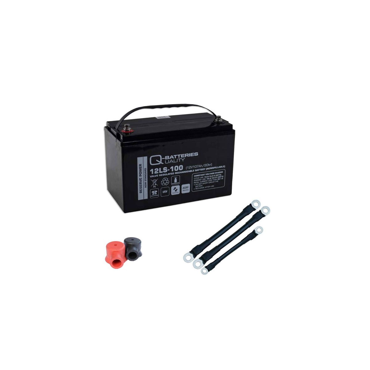USV-Akku Q-Batteries 216V-Anlage 18 x 12LS-100 für Sicherheitsbeleuchtung Inkl. Zubehör
