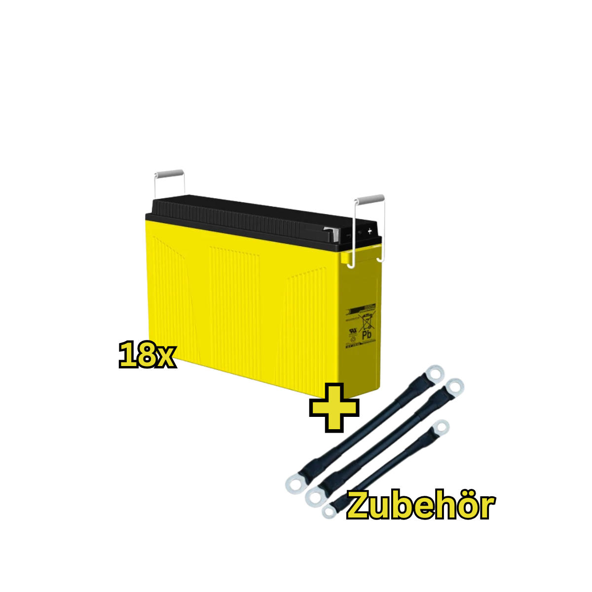 USV-Akku SUN Batteries 216V-Anlage 18 x SB12 -210A für Sicherheitsbeleuchtung Inkl. Zubehör