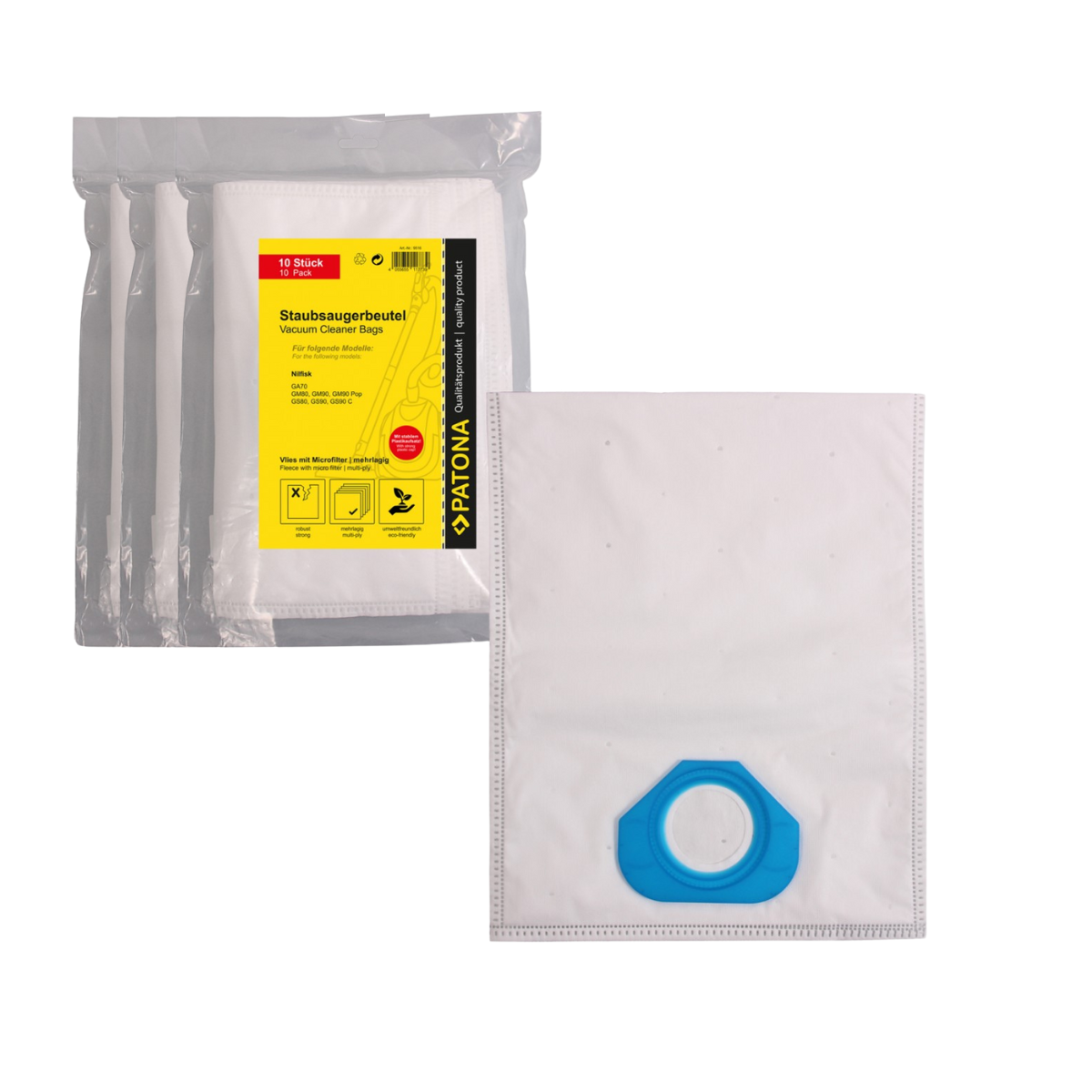 30x Mehrlagiger Vlies Staubsaugerbeutel kompatibel Nilfisk GA70 GA 70 GA70 GM 80 90 90 Pop GA70 GS 80 90 90