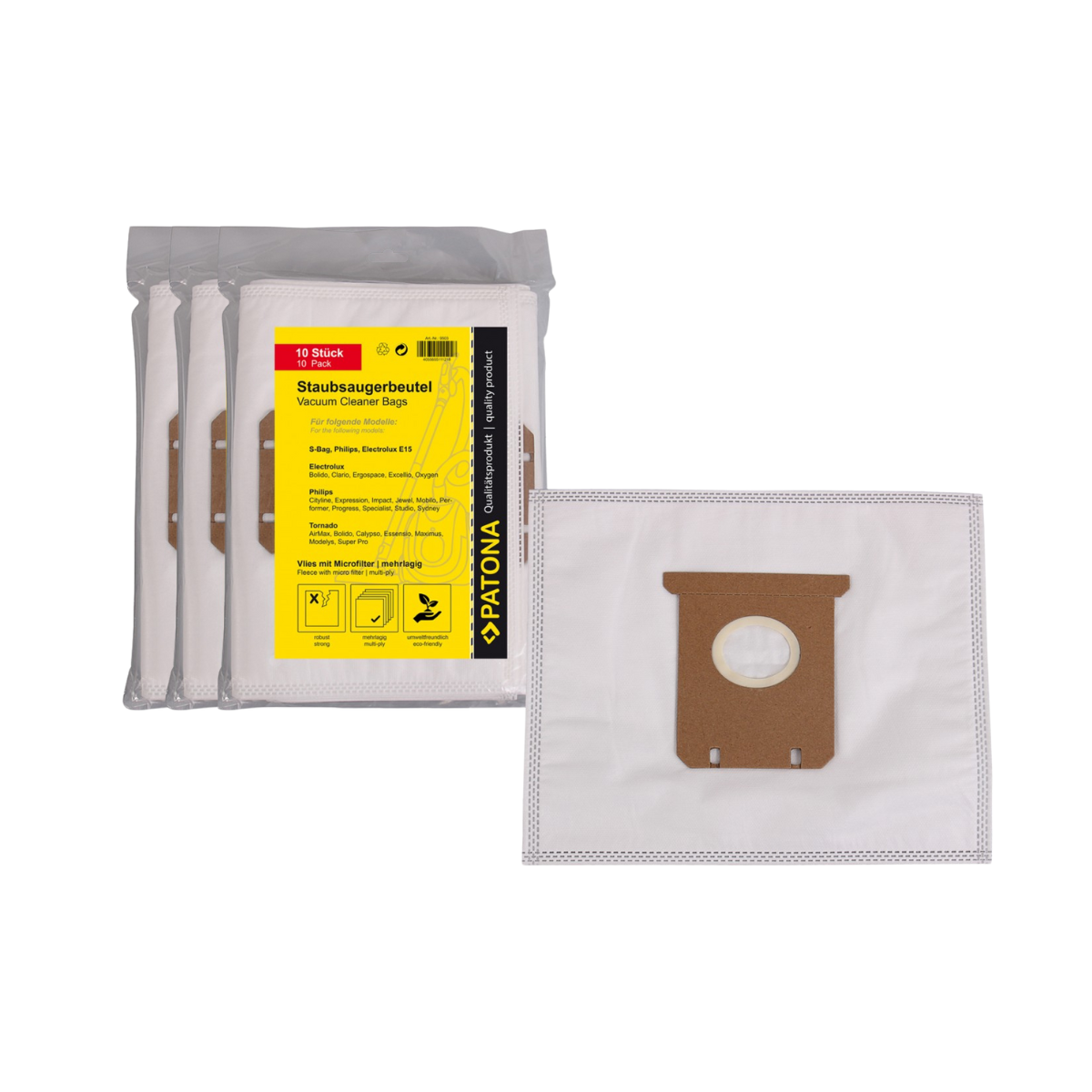 30x Mehrlagiger Vlies Staubsaugerbeutel kompatibel AEG Electrolux E15 AEC Clario Electrolux E15 AMM AirMAX