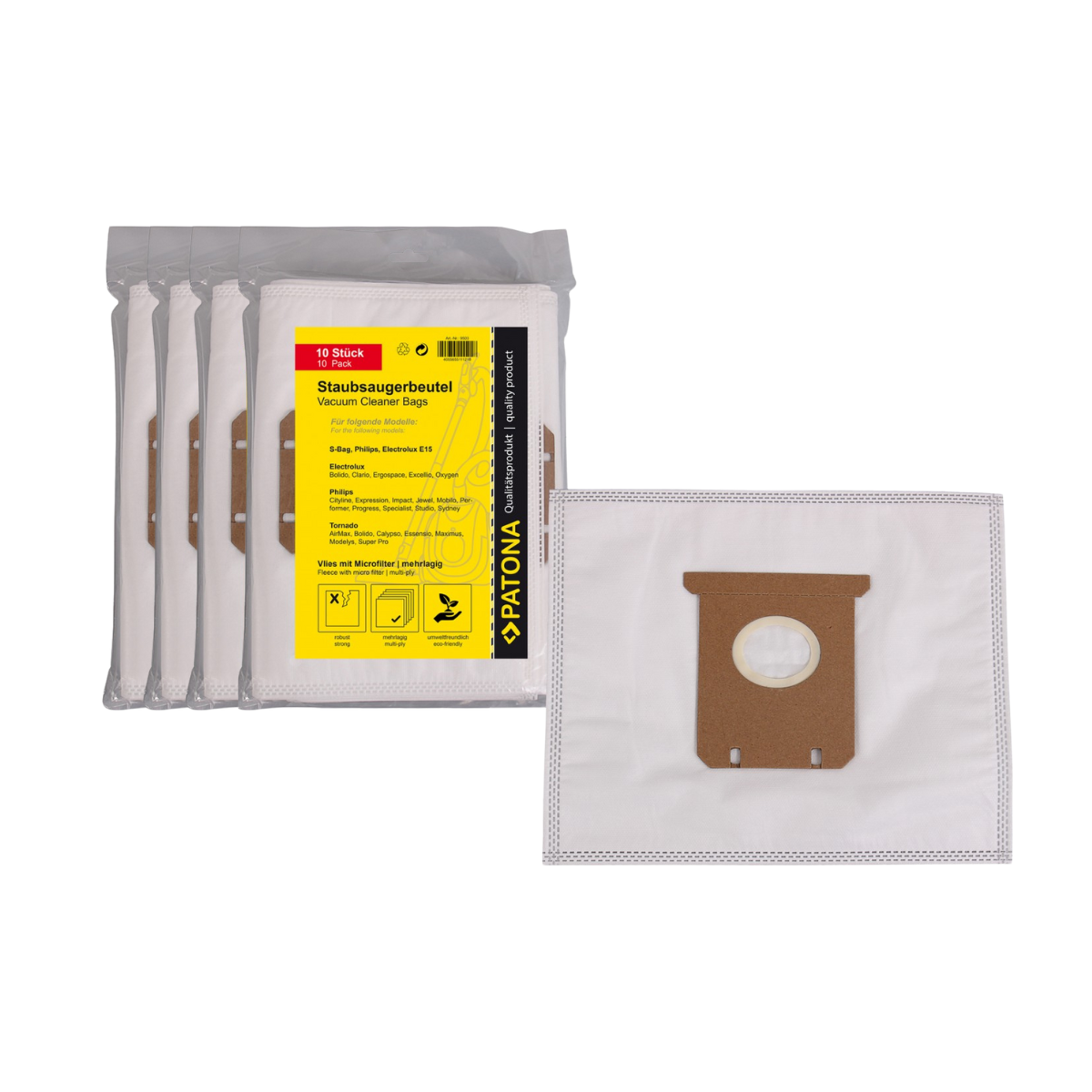 40x Mehrlagiger Vlies Staubsaugerbeutel kompatibel AEG Electrolux E15 AEC Clario Electrolux E15 AMM AirMAX