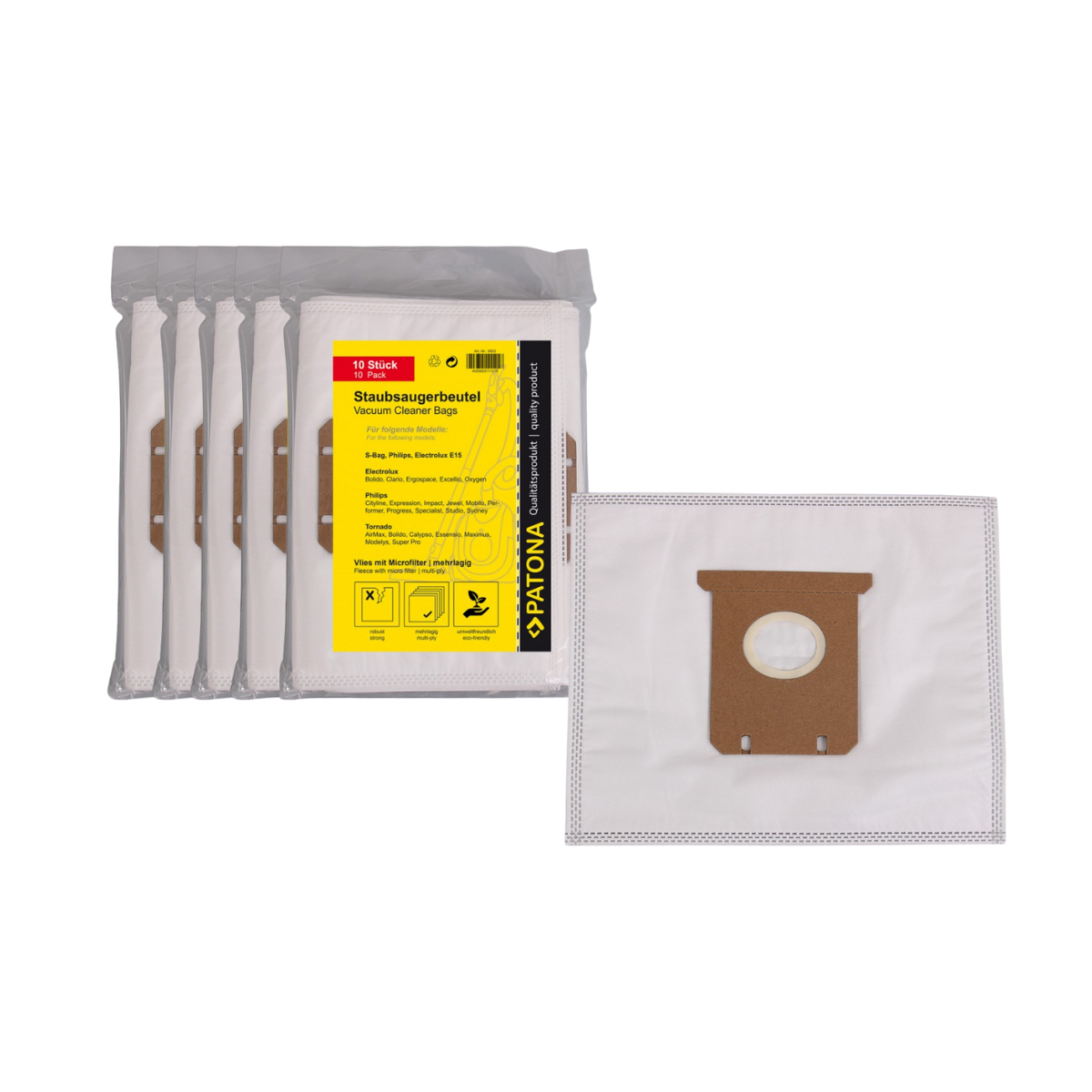 50x Mehrlagiger Vlies Staubsaugerbeutel kompatibel AEG Electrolux E15 AEC Clario Electrolux E15 AMM AirMAX