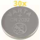 30x Varta Lithium 3V CR2032-P Bulk 3V/220mA lose