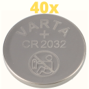 40x Varta Lithium 3V CR2032-P Bulk 3V/220mA lose