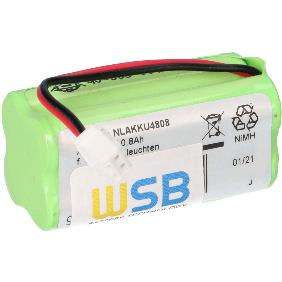 Notbeleuchtung Akku kompatibel zu IL570001 / 42A5-002 NiMH F2x2 4,8V 800mAh