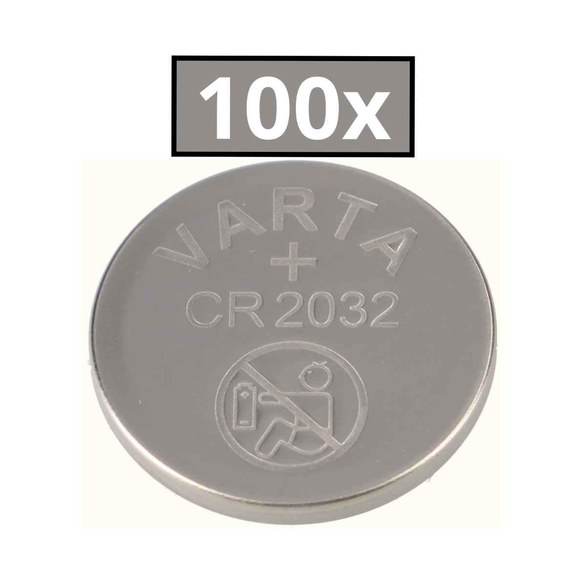 100x Varta Lithium 3V CR2032-P Bulk 3V/220mA lose