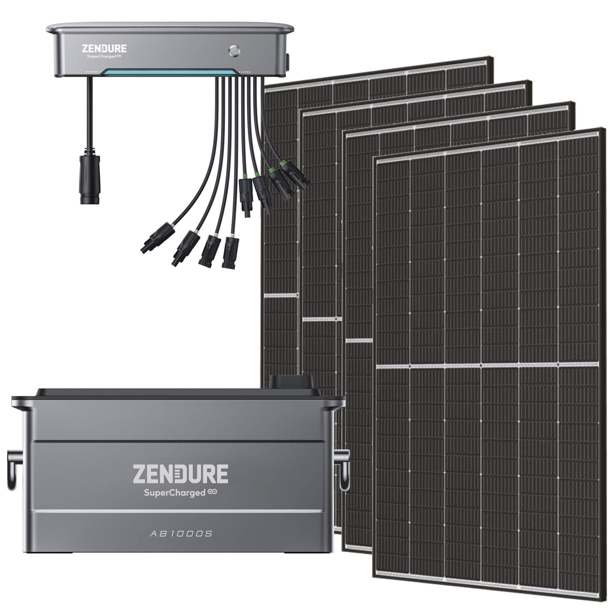 Balkonkraftwerk Komplettsets 1780W Hyper inkl. AB1000S Speicher mit 0% MwSt nach §12 Abs. 3 UstG