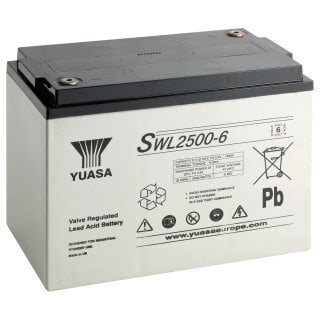 Yuasa Blei-Akku SWL2500-6 AGM, Hochstrom Longlife, M8 Innengewinde