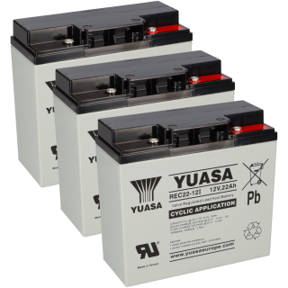 REC50-12  Yuasa Akku, Bleisäure, 12V, 50Ah, Schraubenklemme, M5