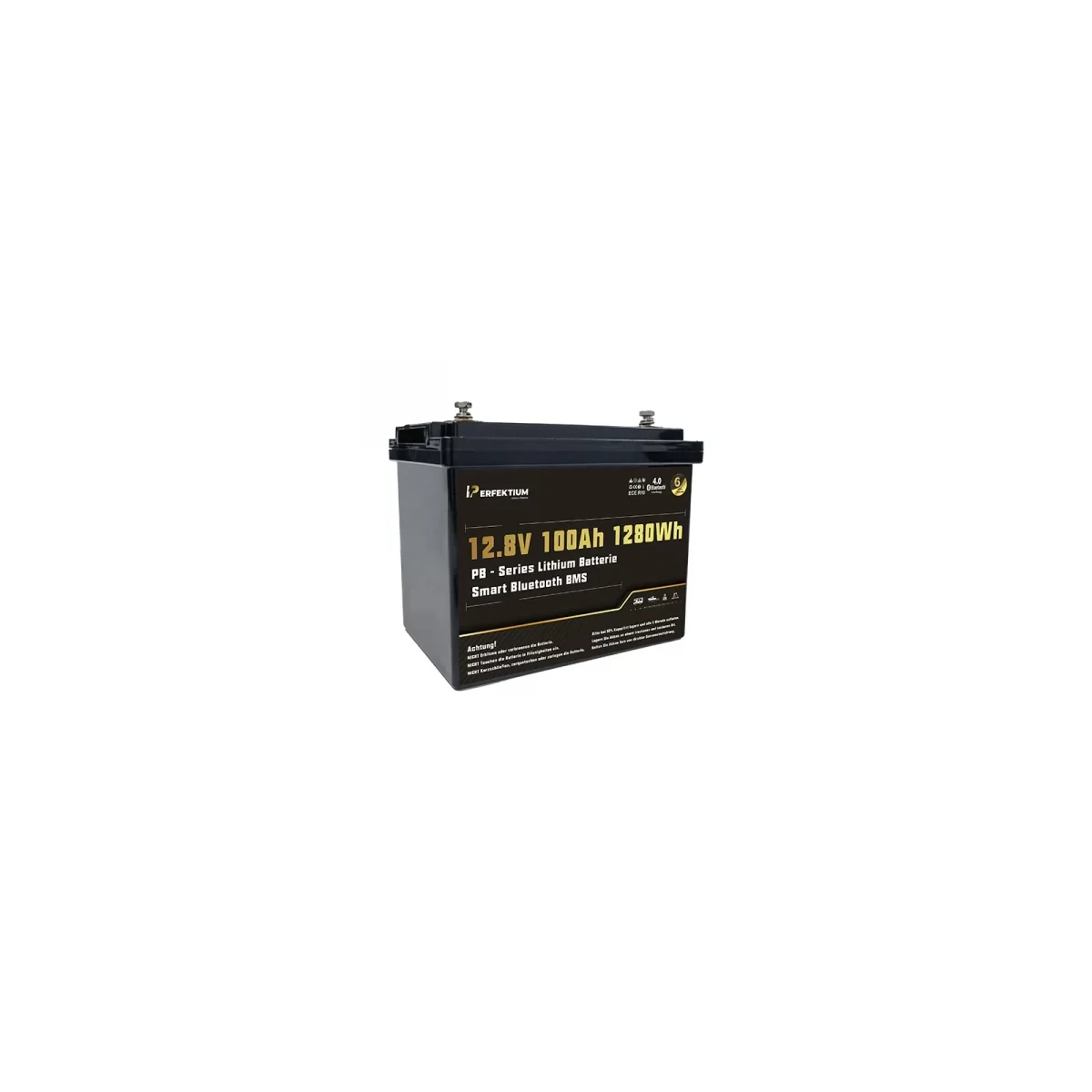 Perfektium Lithium Batterie LiFePO4 12.8V 100Ah PRO Smart BMS mit Bluetooth mit 0% MwSt nach §12 Abs. 3 UstG