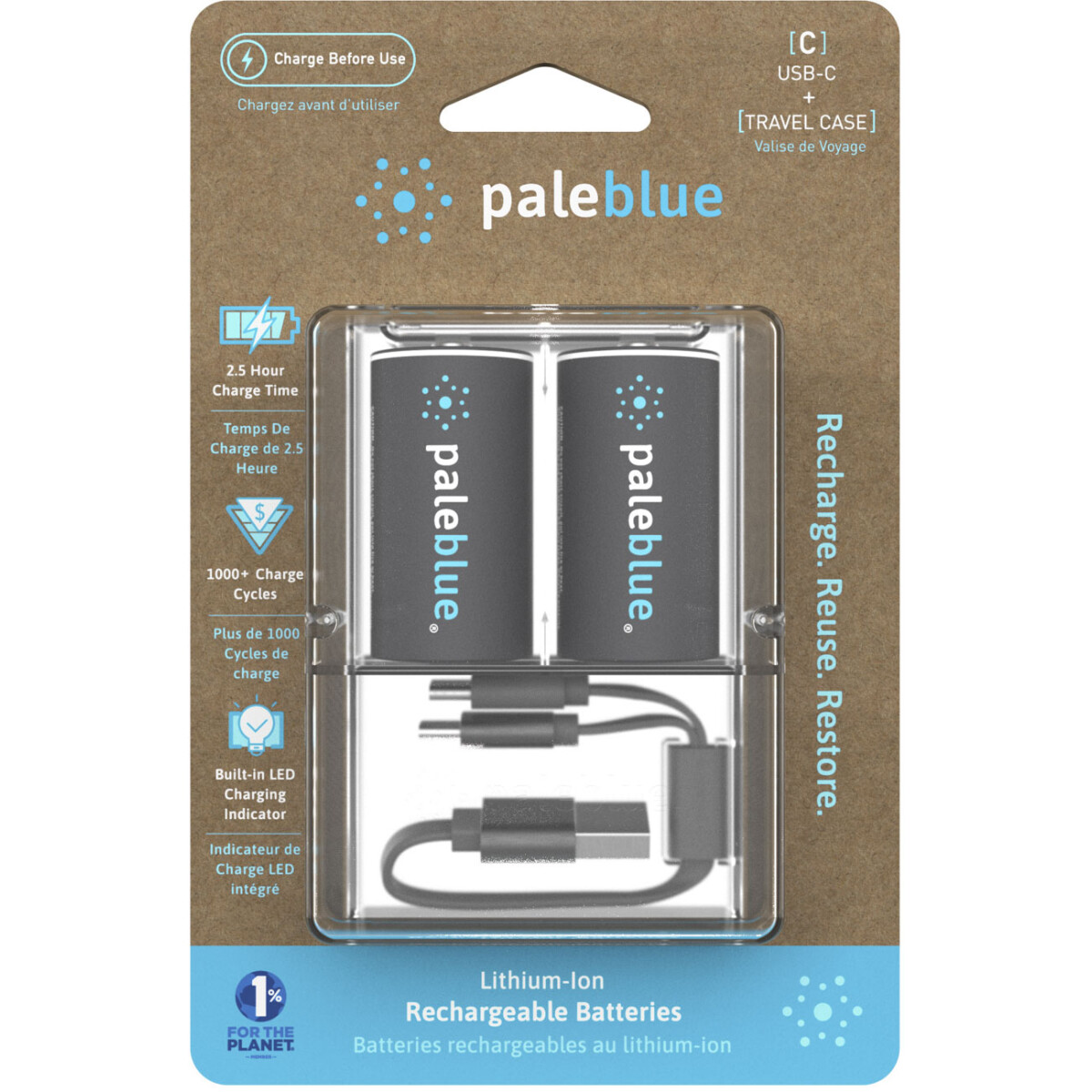 2x Paleblue C Baby USB-C Akku 1,5V 3700mAh – 5,5Wh Li-Ion