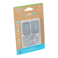 2x Paleblue 9V Block USB-C Akku 9V 500mAh – 4,5Wh Li-I