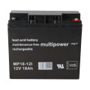 2x Multipower Blei-Akku MP18-12 Pb 12V 18Ah VdS, M5