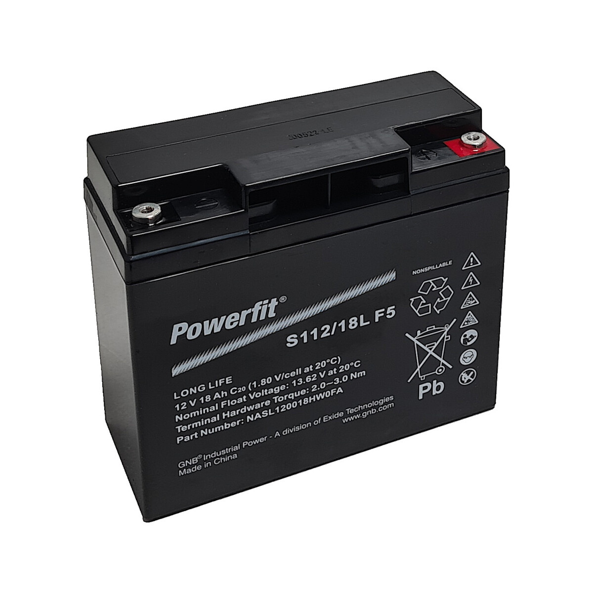 Exide Powerfit S112/18L 12V 18Ah AGM Standby-Akku