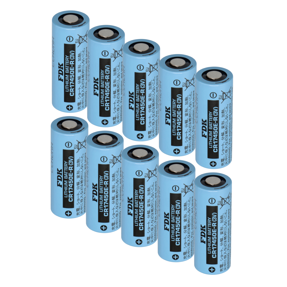 10x FDK Lithium 3V Batterie CR 17450ER A - Hochstromzelle