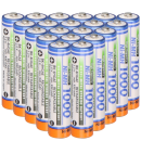 20x  Panasonic AAA Micro Akku BK-4HGAE/BF1 Ni-MH 1,2V 1000mAh