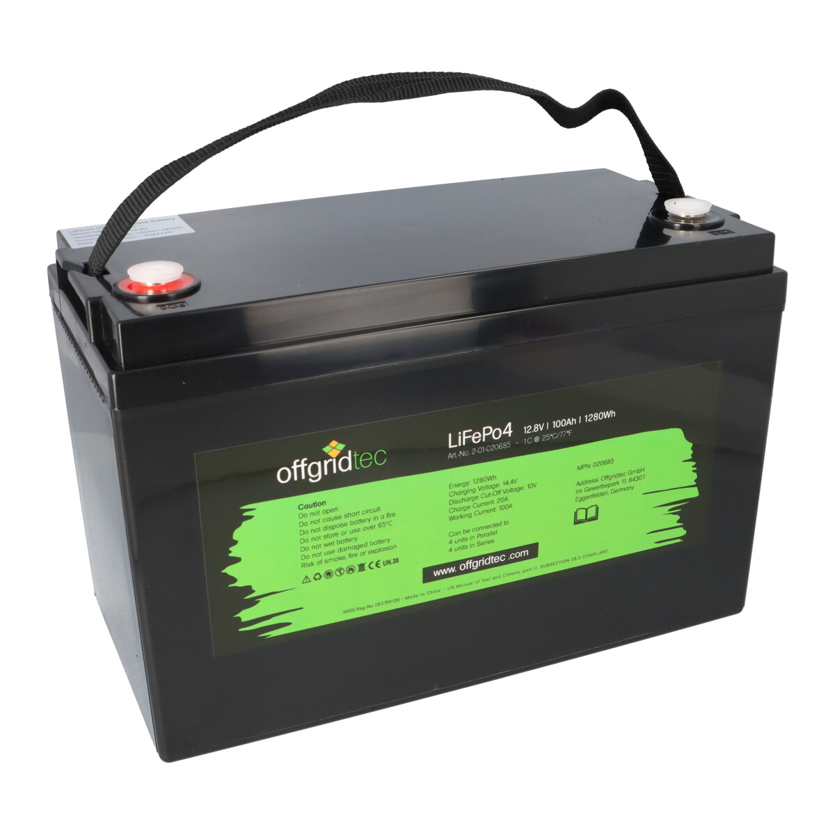 Offgridtec LifePo4 Akku 12/100 12,8V 100Ah 1280Wh