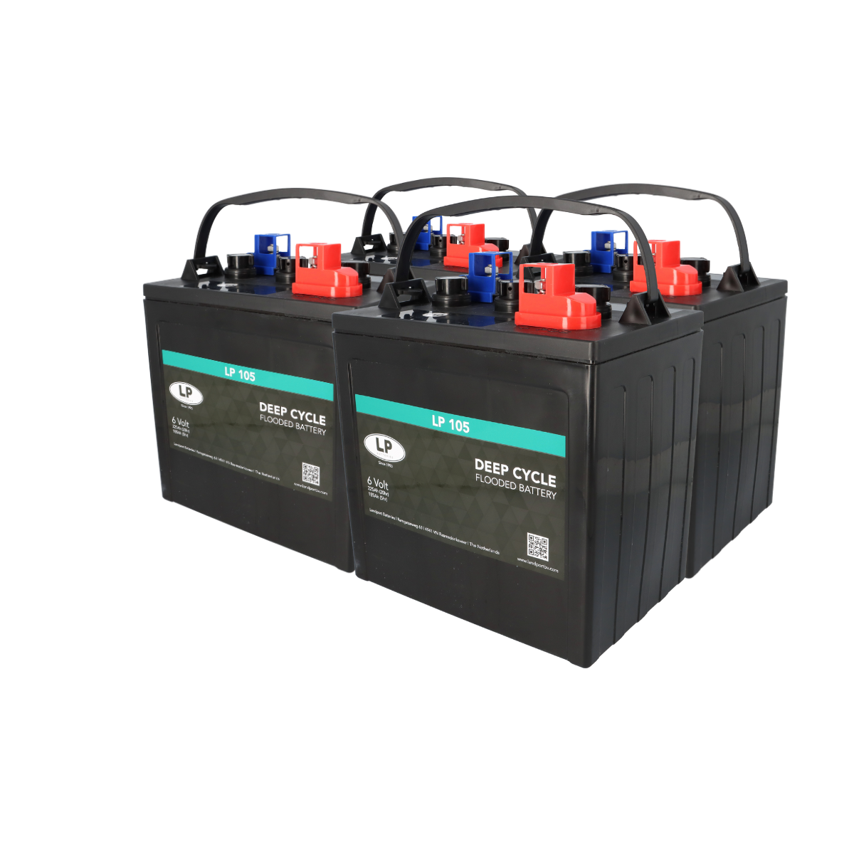 Akkusatz 24V 225Ah – 4x 6V Traktionsbatterie für Hebebühne/Arbeitsbühne