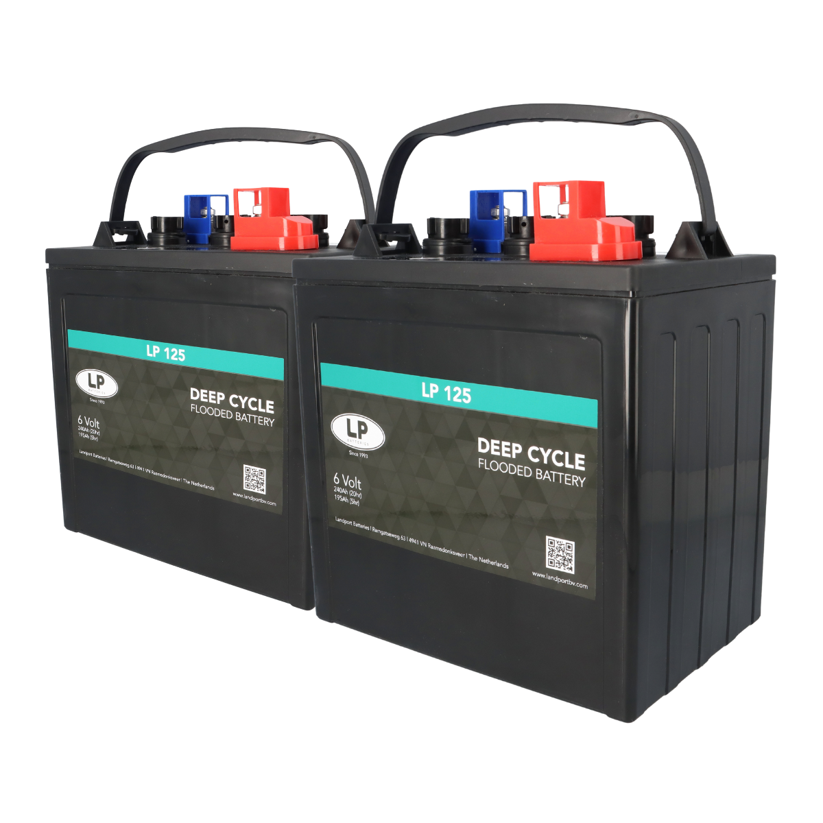 2x Landport LP 125 6V 240Ah Deep Cycle Traktionsbatterie (12V)