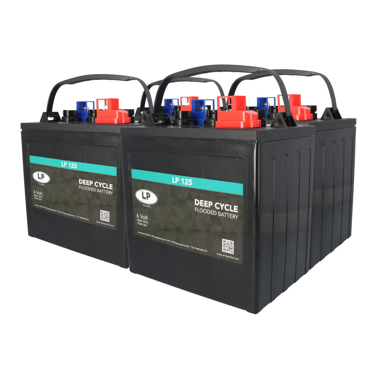 4x Landport LP 125 6V 240Ah Deep Cycle Traktionsbatterie (24V)