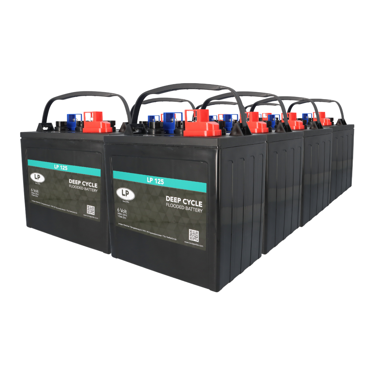 8x Landport LP 125 6V 240Ah Deep Cycle Traktionsbatterie (48V)