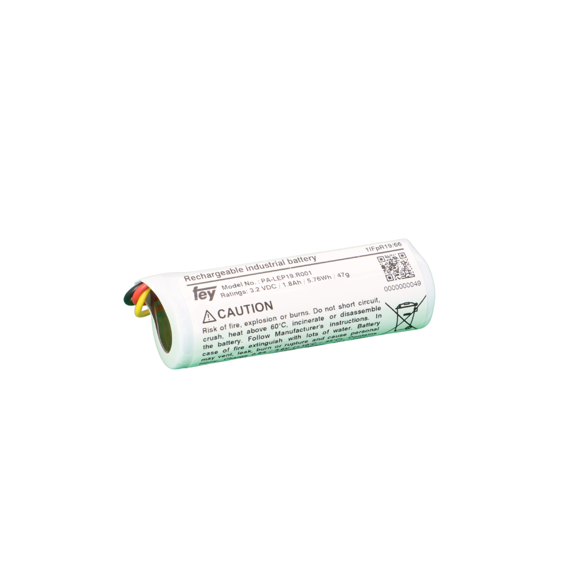 Notleuchtenakku LiFePO4 3,2V 1,8Ah XHP3 Anschluss
