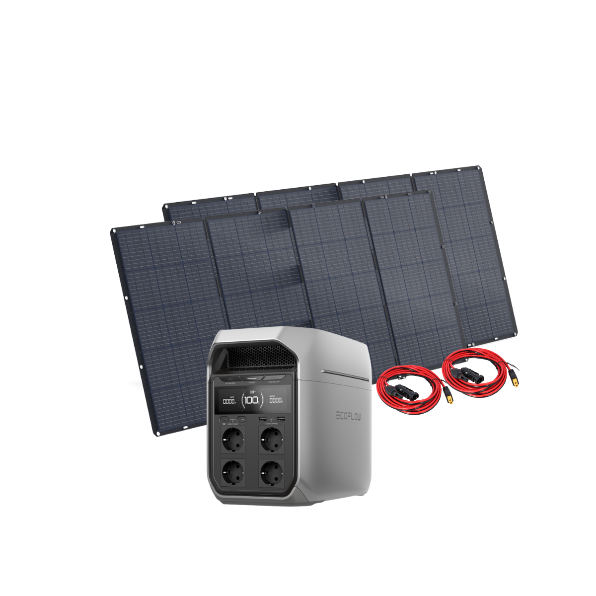 EcoFlow Set Delta 3 Plus Powerstation und 2x 400 Watt Solarmodul 0% MwSt nach §12 Abs. 3 UstG