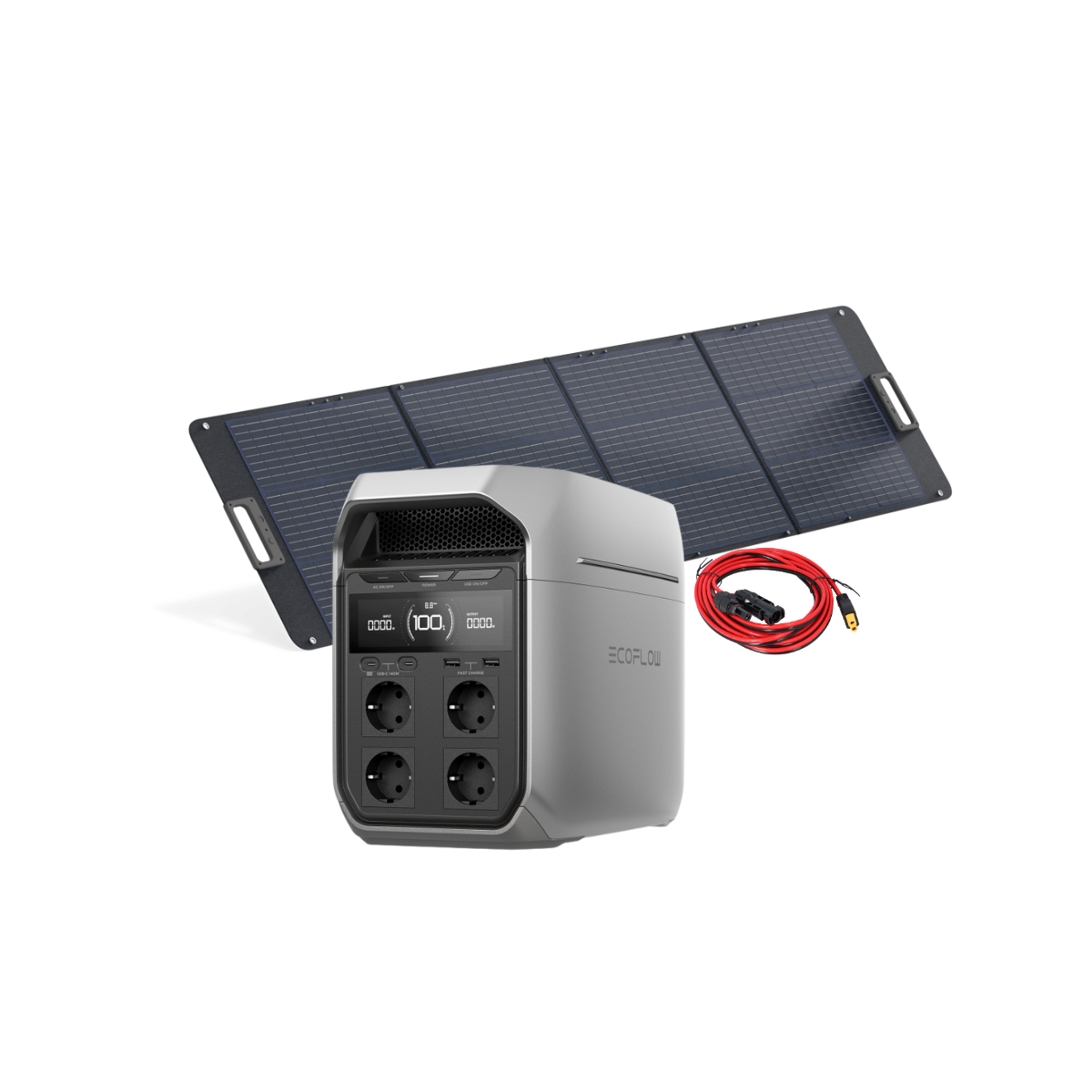 EcoFlow Set Delta 3 Plus Powerstation und 200 Watt Solarmodul 0% MwSt nach §12 Abs. 3 UstG