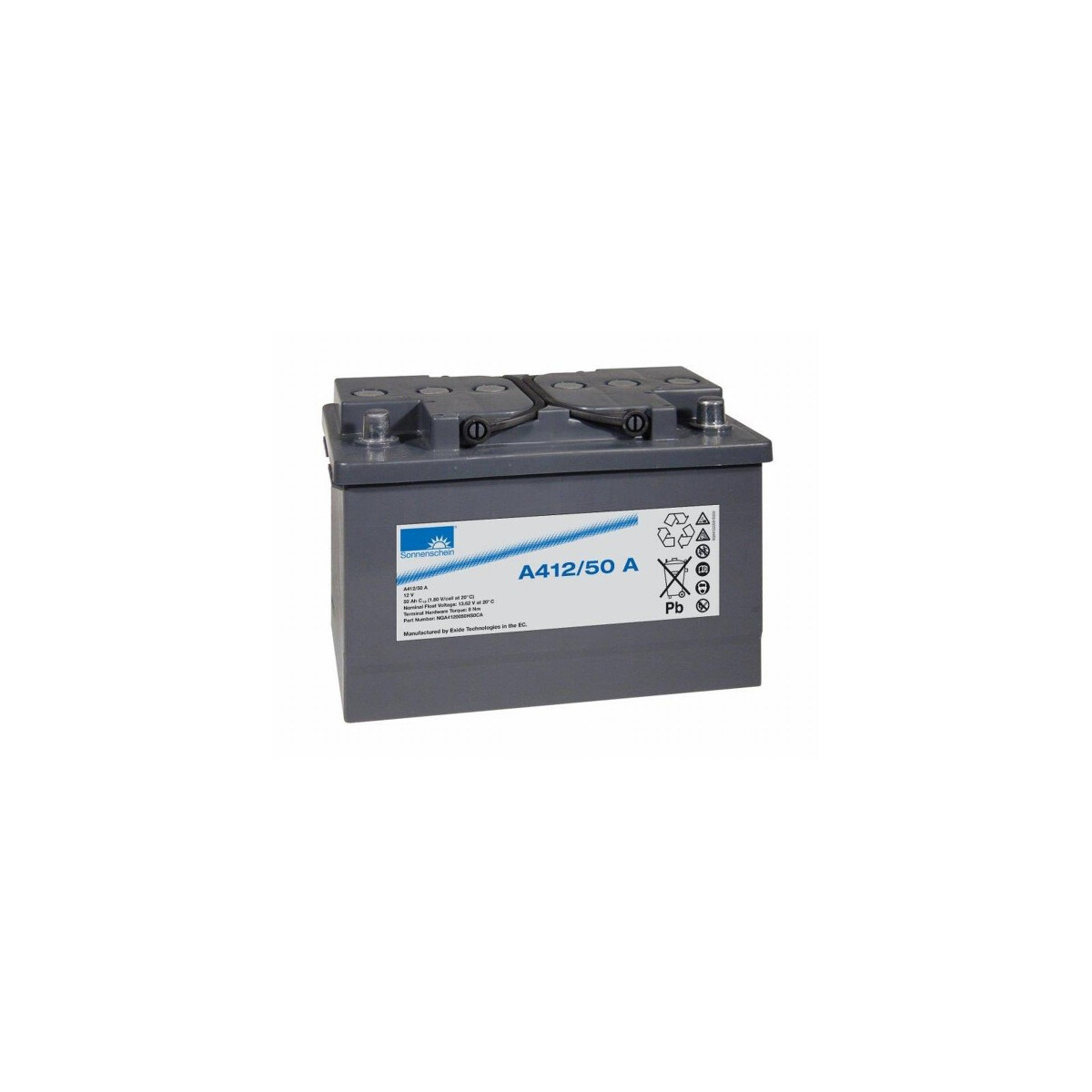 Exide Sonnenschein A412/50 A 12V 50Ah dryfit Blei-Gel-Akku VRLA