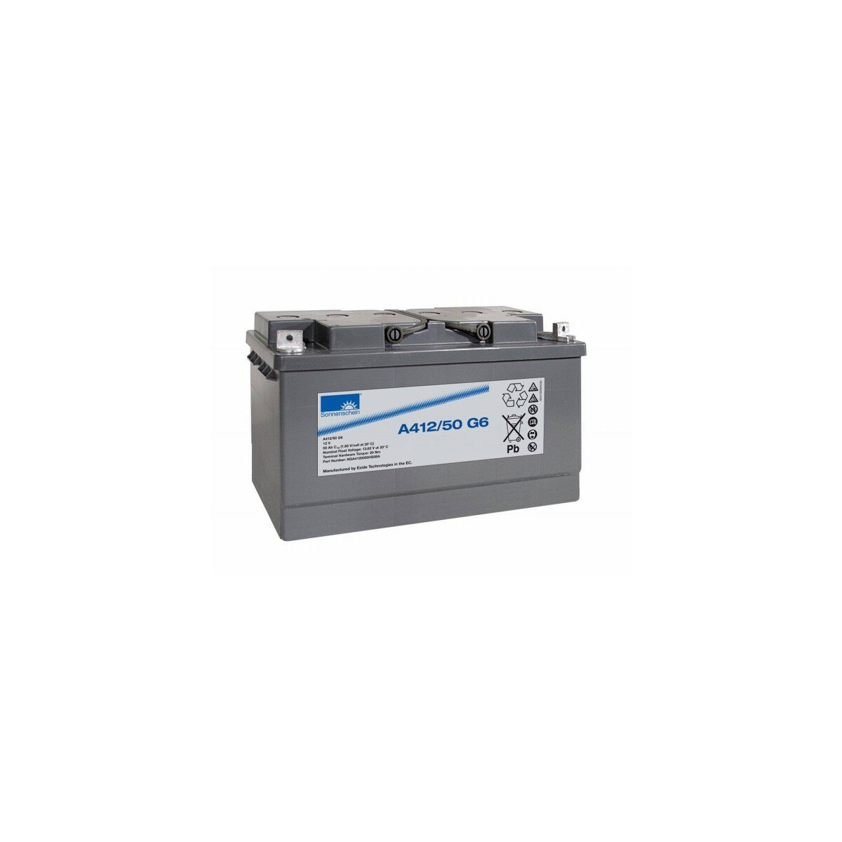 Exide Sonnenschein A412/50 G6 12V 50Ah dryfit Gel Standby-Akku