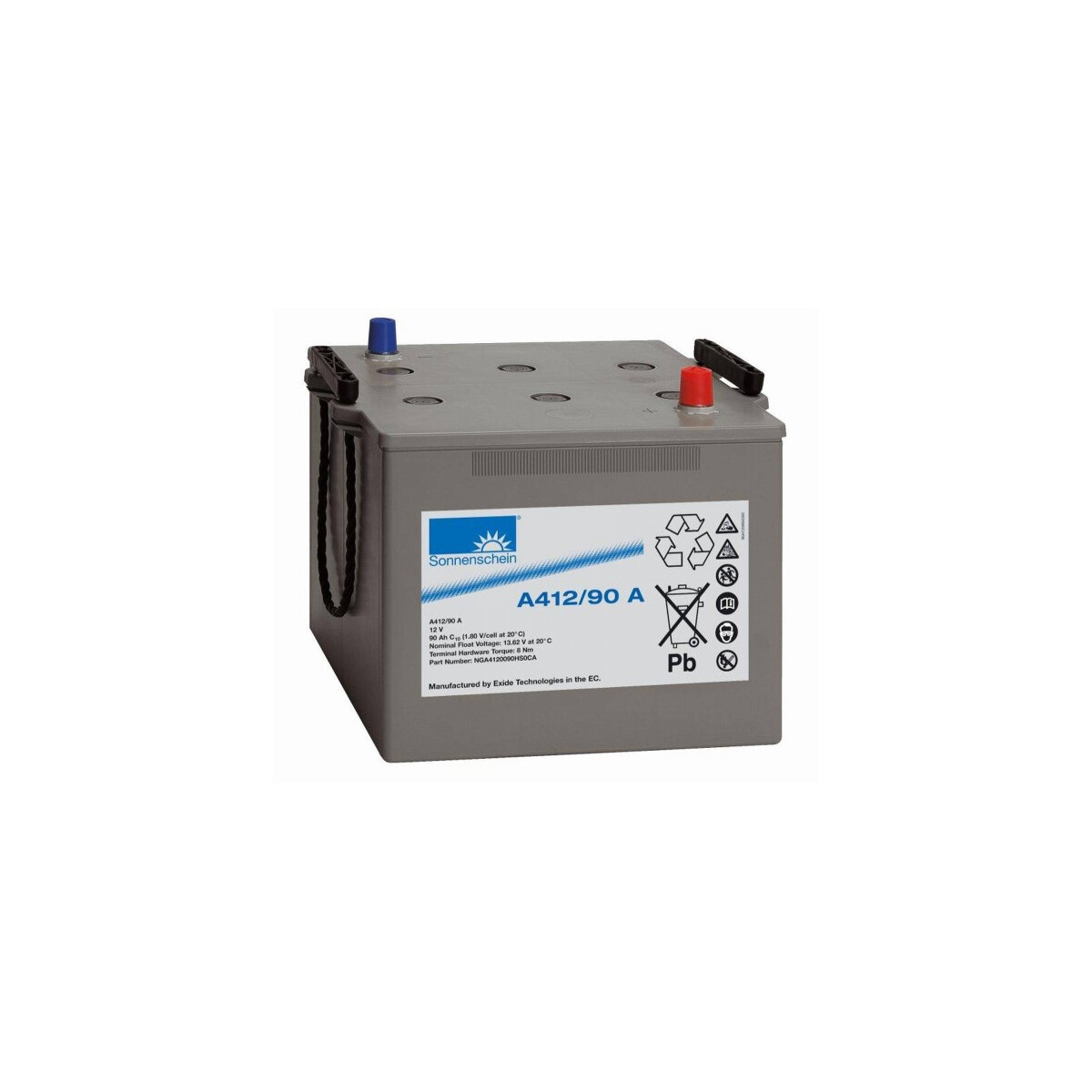 Exide Sonnenschein A412/90 A 12V 90Ah dryfit Gel Standby-Akku