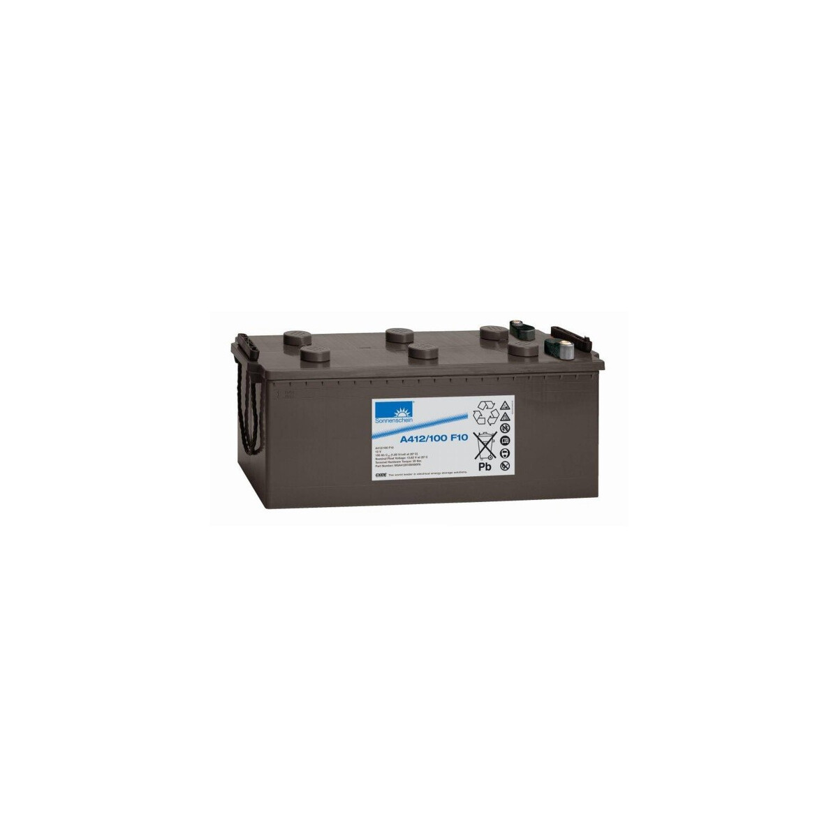 Exide Sonnenschein A412/100 F10 12V 100Ah dryfit Gel Standby-Akku