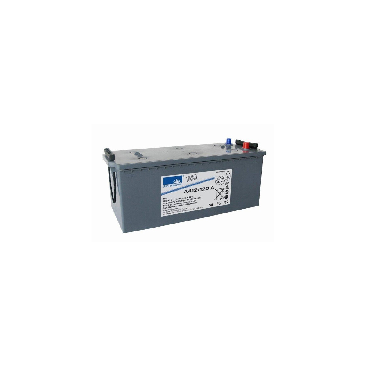 Exide Sonnenschein A412/120 A 12V 120Ah dryfit Gel Standby-Akku