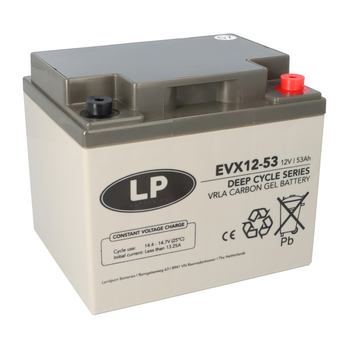 Landport LP EVX12053 12V 53Ah Deep-Cycle AGM-GEL Batterie