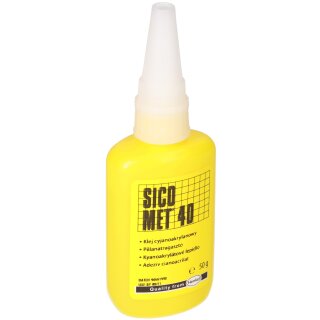 Sicomet 40 Sekundenkleber 50g Flasche für präzise Verklebung
