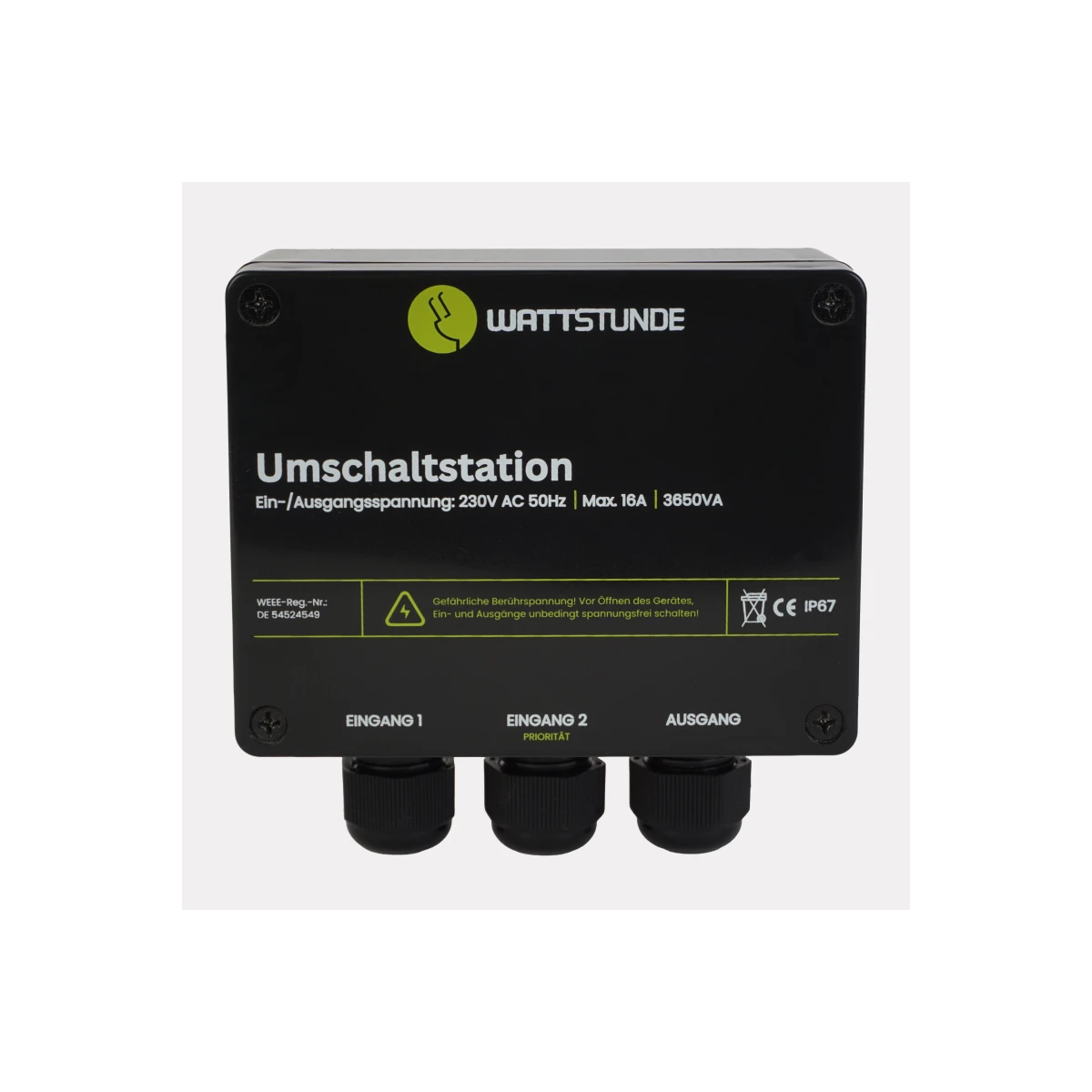 WATTSTUNDE® NVS Umschaltstation 16A Netzvorrangschaltung